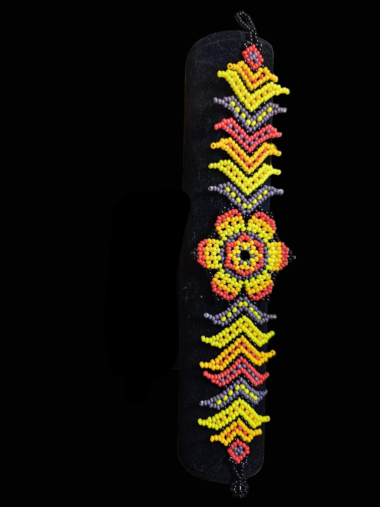 Single Flower Chevron Bracelet